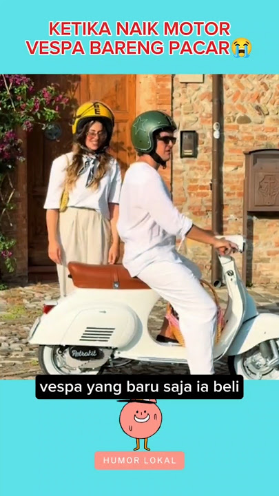 WHEN RIDING A VESPA MOTORCYCLE WITH MY BOYFRIEND #viralvideo