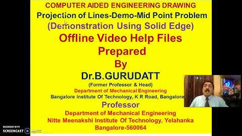 Projection Of Lines- Demo -Mid Point Problem -Session 2