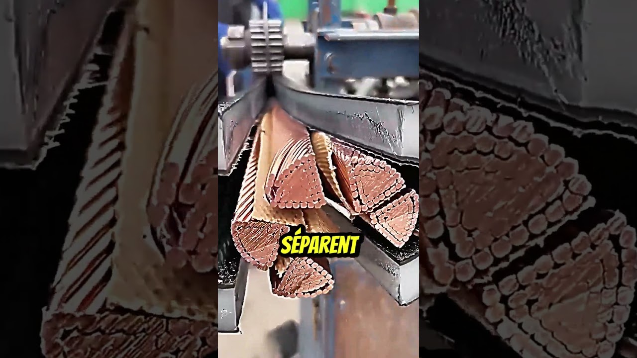 Cette machine dévoile le cuivre caché dans les câbles ♻️⚡