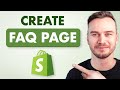 How to Create a FAQ Page in Shopify - Step by Step