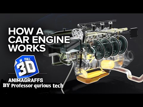 HOW A CAR ENGINE WORKS IN (3d animation) in english #car #3danimation ...