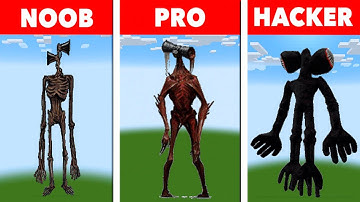 NOOB VS PRO VS HACKER Minecraft Pixel art Siren Head
