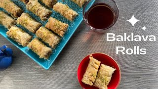 Baklava Rolls | Easy Baklava Recipe