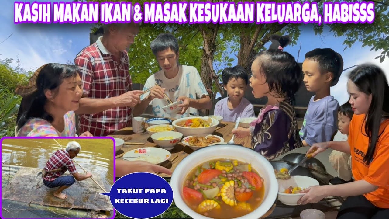 KASIH MAKAN IKAN SEKALIN BERSIHKAN KOLAM LANJUT, MASAK SAYUR ASEM KESUKAAN KELUARGA HABIS SEKETIKA 