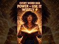 Every word has power—use it wisely ⚡#lifeisbutadream #film #usa #psychology #love