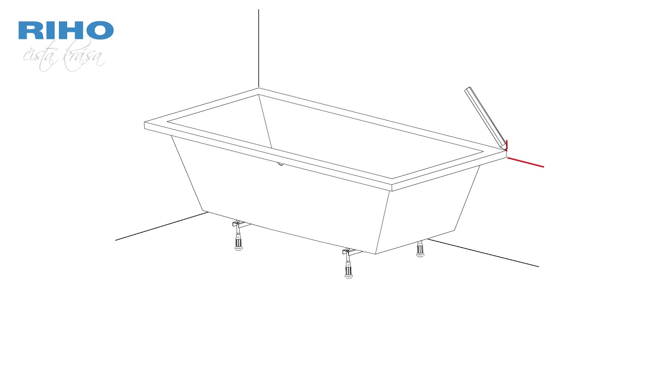 Сборка ванны видео. Ножки Riho Universal чертеж. Высота ванны Рихо. Каркас для ванны Riho габариты. Монтаж угловой акриловой ванны Рихо.