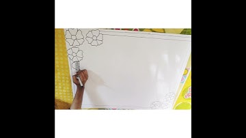 chart paper border design// simple way