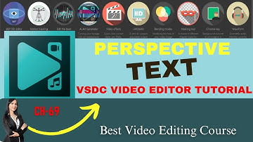 VIDEO EDITING COURSE 🔥 How to create perspective text for vsdc