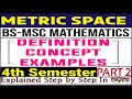 Metric space and topologyintroductionring theory1bscmathh2nd yearunit14thsemcbcspart2