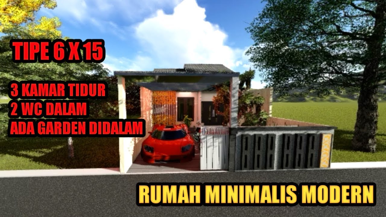 Desain Rumah Minimalis 6 X 15 Modern 2020 Youtube