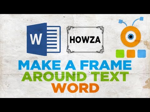 Video: How To Make A Frame In Word For Text