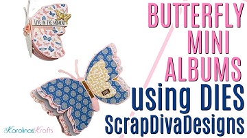 Butterfly Shaped Mini Album Project Share using Dies from @ScrapDiva29 #scrapdivadesigns