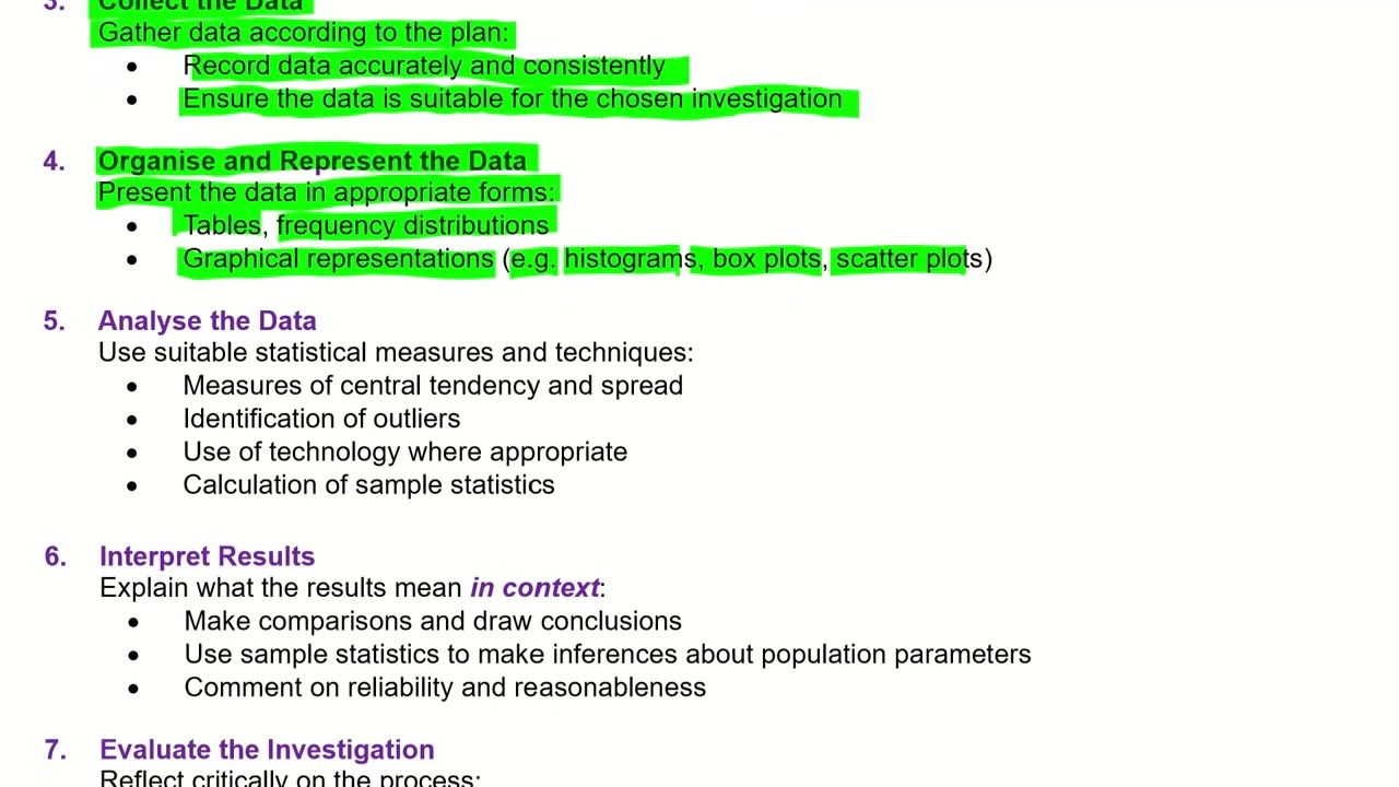 Статистическая выборка в рамках программы IB. Процесс статистического исследования.