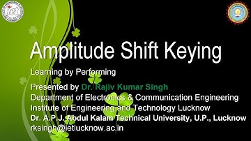 Amplitude Shift Keying modulator and demodulator Lab Experiment