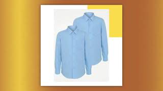 Girls Blue Long Sleeve School Shirts. screenshot 4