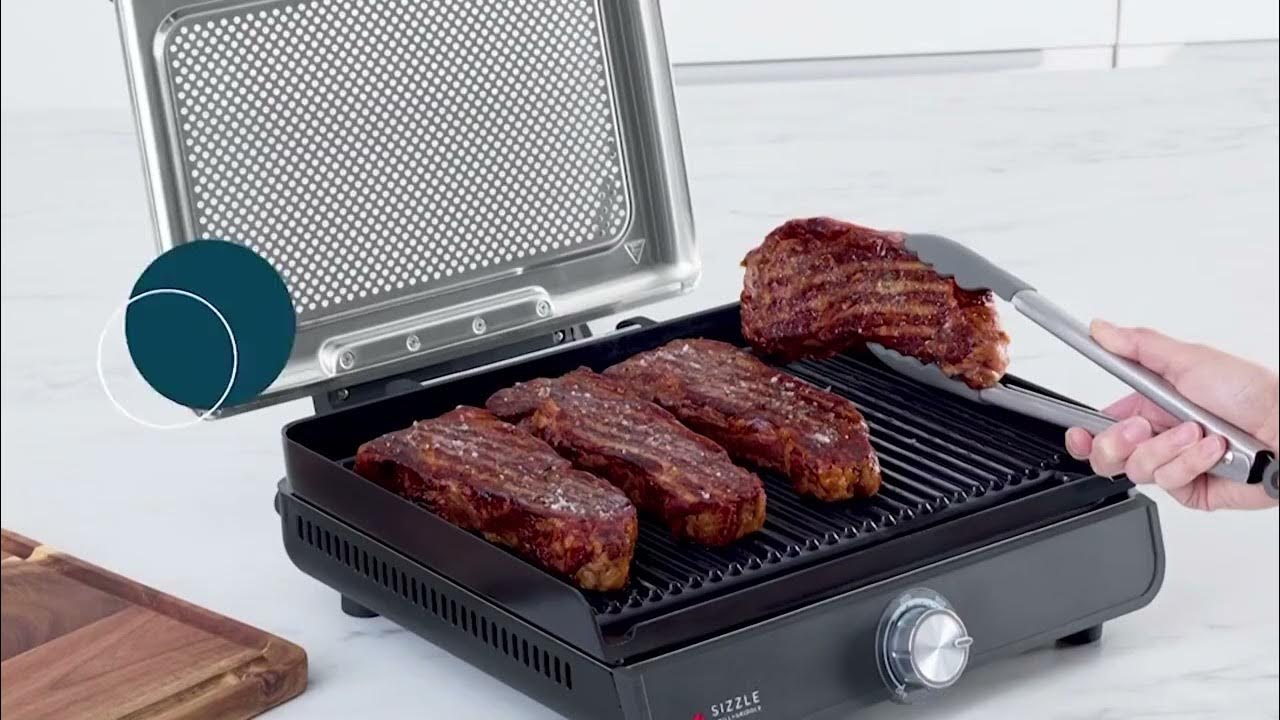 Ninja Sizzle Smokeless Indoor Grill and Griddle with Rec... YouTube