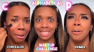 Doing My Makeup in ALPHABETICAL Order! Cute ✅ or Fail? ❌