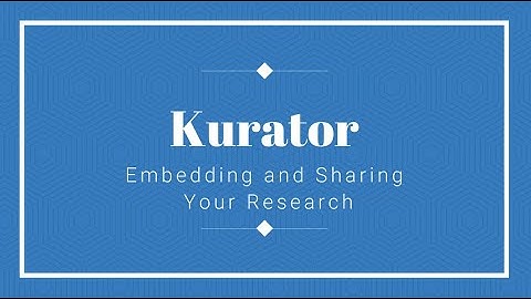 Sharing and Embedding Curated content with Kurator