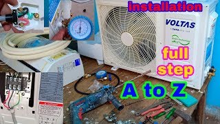 Split AC installation ।। ewc ।। AC kaise lgaye