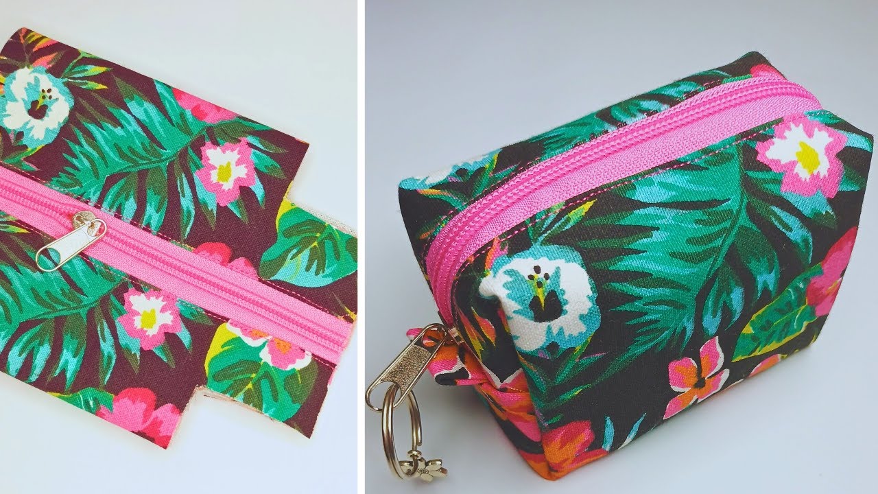 Coser NECESER PEQUEÑO para guardar auriculares / cómo hacer un neceser multiuso