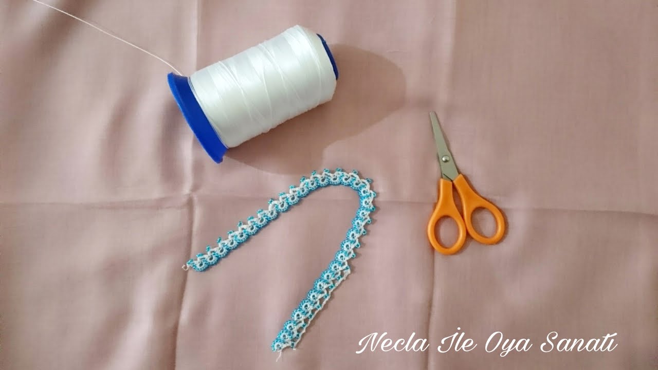 11- Kolay Bir Kum Boncuklu Oya Örneği Daha