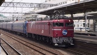 通過か？と思うぐらいの速度で大宮に入線する北斗星】EF81 81[田]+24系