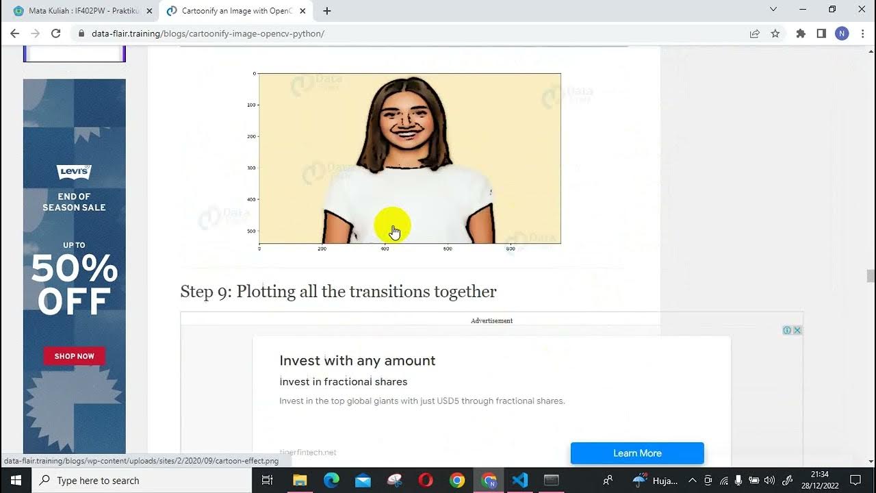 Tutorial Project Image Cartoonify - Machine Learning Project - YouTube
