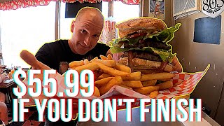 BEAT THE TIME LIMIT AND IT'S FREE JJ BURGER San Juan Bautista California Hamburger Fries And A Shake