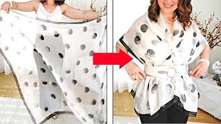 5 Interesting Ideas to Use a Scarf as an Element of Clothing | Tips & Hacks for Women #18