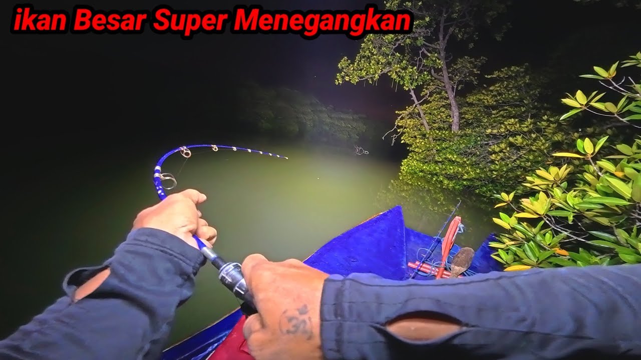 Detik Detik Menegangkan Saat ikan Besar Melawan Kuat, Sampai Menahan Napas