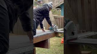 Trimming a deck is so satisfying