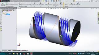 tutorial HSM WORKS for SOLIDWORKS  4 axis  (выборка кармана на поворотной оси)