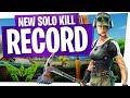 The Salty Springs Slayer! - Our New Solo Kill Record Game in Fortnite Battle Royale