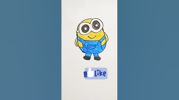how to draw minion bob#drawing #drawing #angrybirddrawing #howtodraw #music