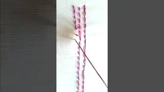 Hand Embroidery stitch design No.43 #easyembroidery #needlework #ytshorts #stitches #diy #sewing