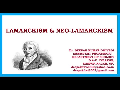 LAMARCKISM AND NEO-LAMARCKISM