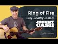 Ring of Fire Easy Guitar Lesson | Johnny Cash