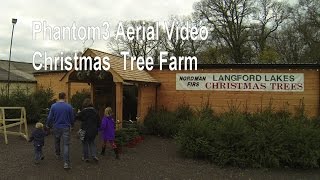 Langford Lakes Christmas Tree Farm Aerial Video - Somerset, UK