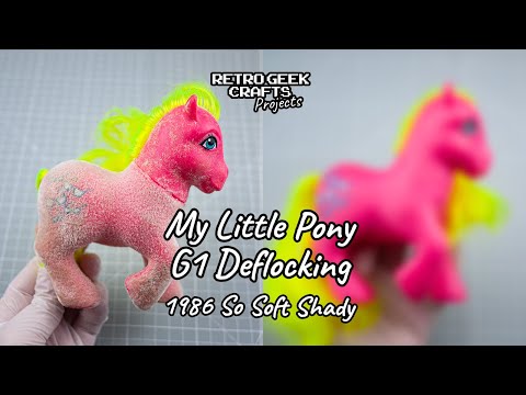 My Little Pony G1 Deflocking: Shady Vintage So Soft Hasbro Toy 1986  Water, Sugar Soap, Acetone Tips