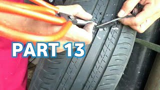 Modern and Outstanding technique of repairing torn car tires