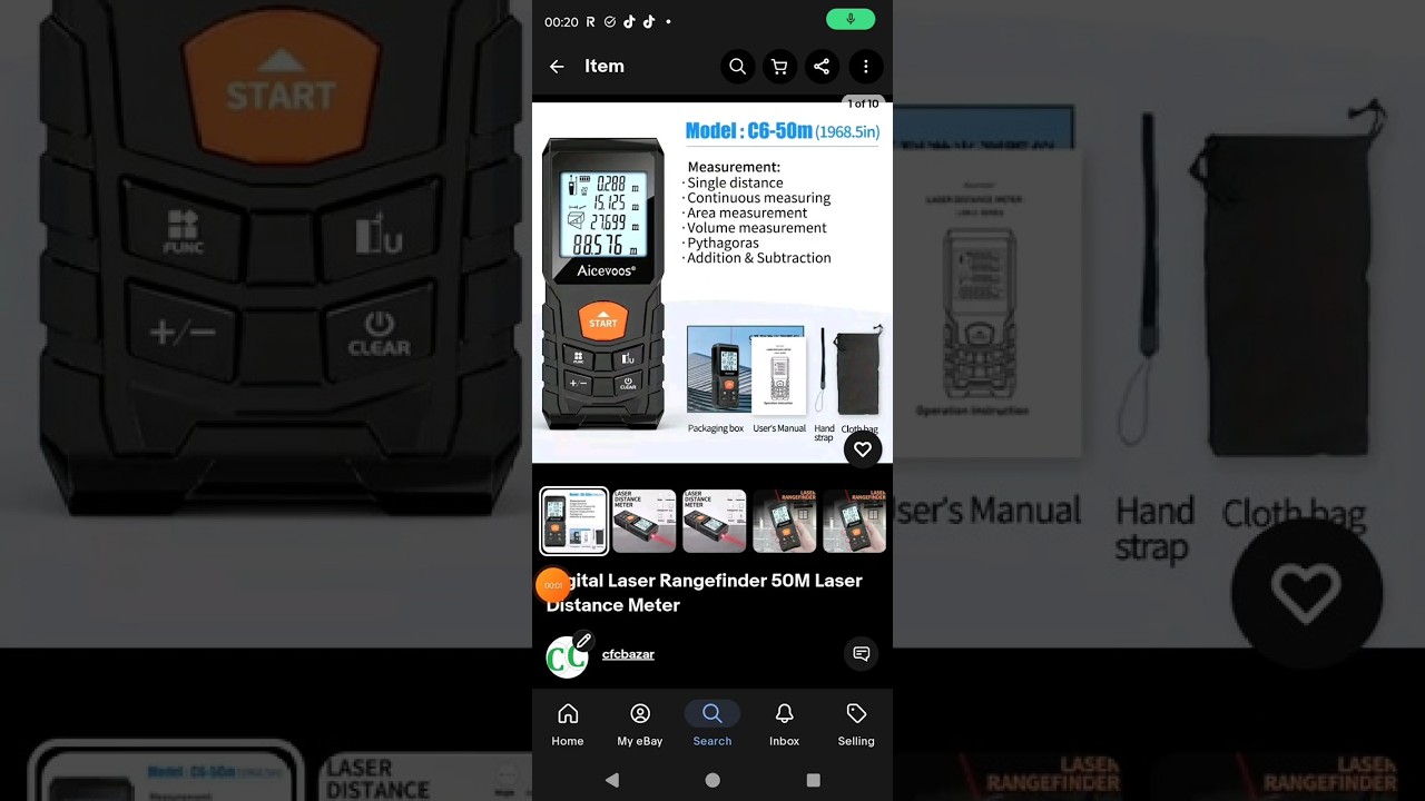 Digital Laser Rangefinder 50M Laser Distance Meter
