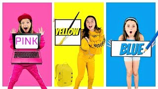 I'LL BUY ANY SCHOOL SUPPLIES IN YOUR COLOR Challenge w/ The Wild Adventure Girls