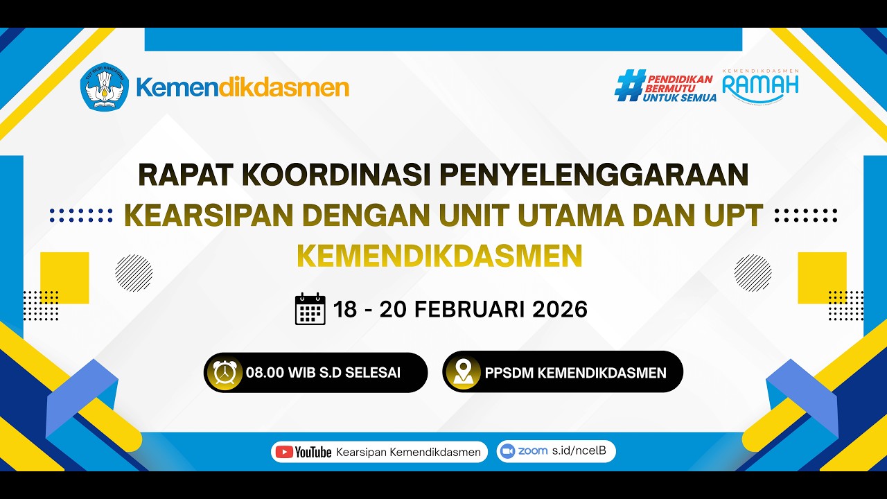 Rapat Koordinasi Penyelenggaraan Kearsipan Kementerian Pendidikan Dasar dan Menengah