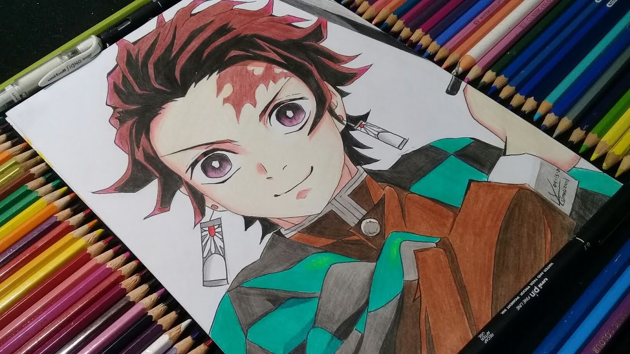 Arte Animes - Tanjiro Kamado 💙 O que achou desse desenho