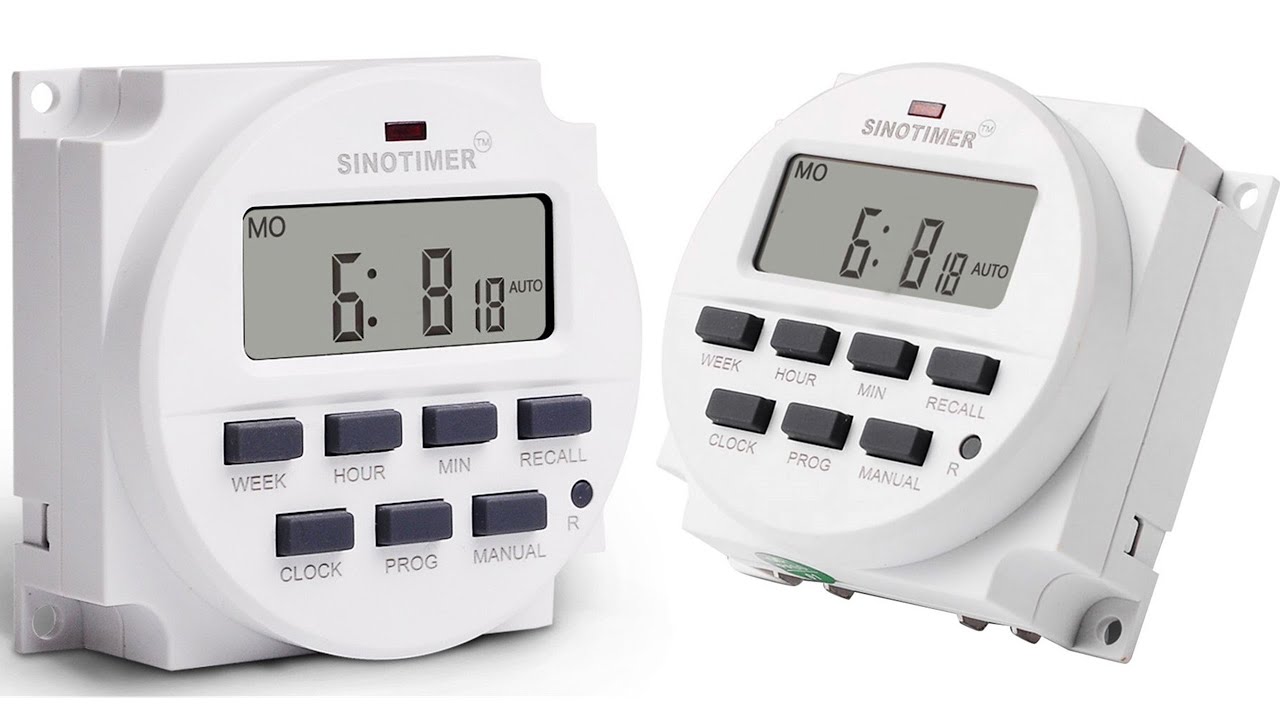SINOTIMER TM618N-1 15.98 Inch LCD DISPLAY Timer 110V AC Programmable Time Switch 