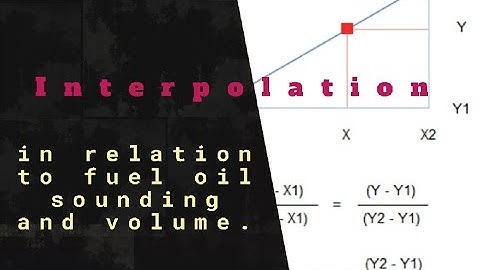 Interpolation in relation to Fuel Oil computation, Sounding and Volume