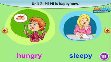 [Alokiddy] Từ vựng tiếng Anh lớp 2 | Unit 2: Mi Mi is happy now.