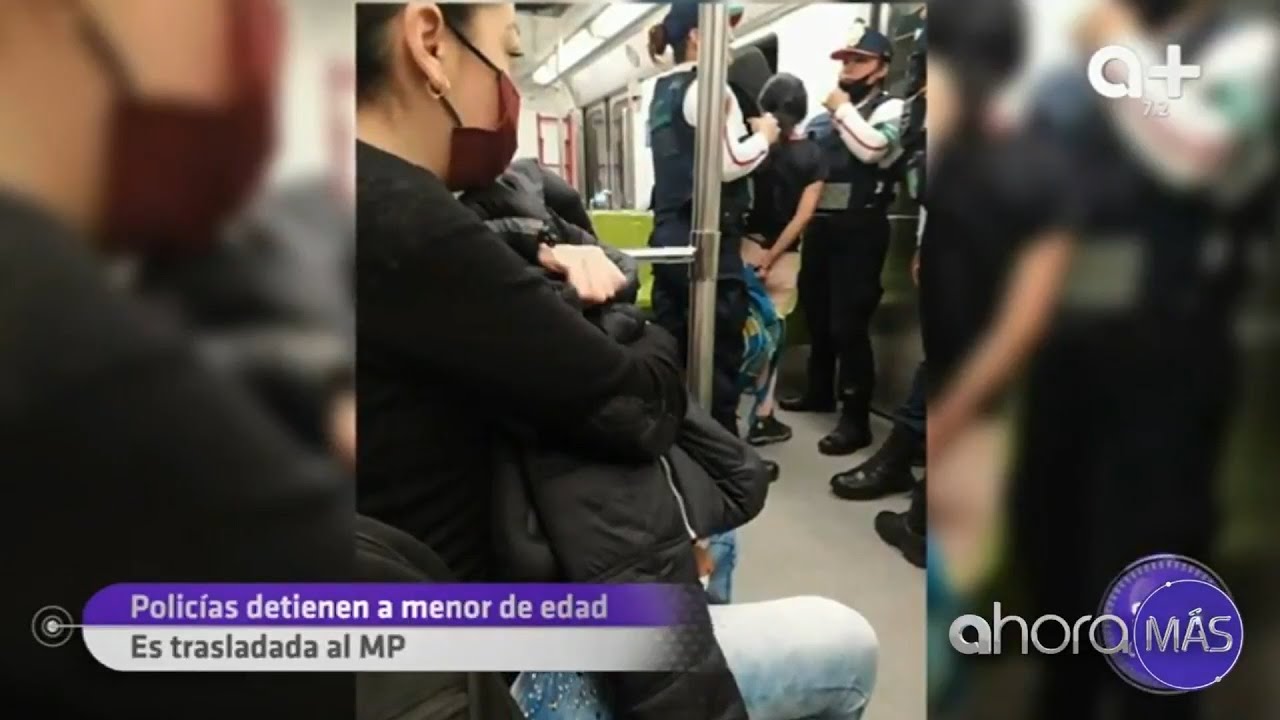 Policías detienen a niña en el metro de la CDMX. - YouTube