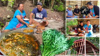 PAGI HARI MASAK LODEH KENIKIR BERSAMA BANUNG GOMEZ DULUR….PAK B GAZEBONE WES AREP DADI..‼️😍