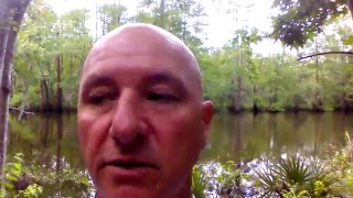 Cottonmouth snake - Chaplain Kerry Wichterich wiht truck stop ministry in Slidell, la